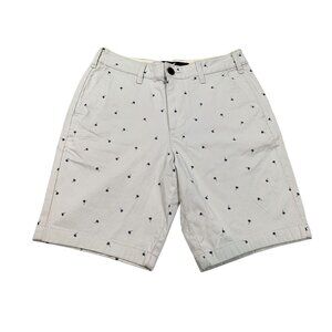 Hollister Mens 30 Tan Shorts Cotton & Elastane Blend With Palm Tree Embroidery